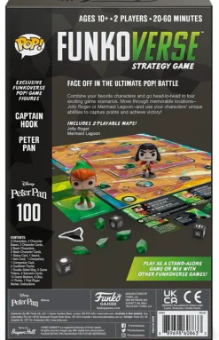 Peter Pan - Peter Pan & Captain Hook Pop! Funkoverse Strategy Board Game 2-Pack