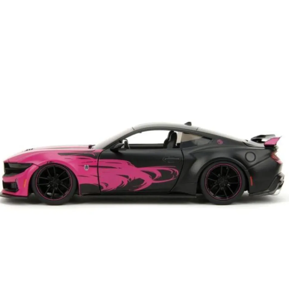 Pink Slips - Black & Pink 2024 Ford Mustang 1/24th Scale Die-Cast Vehicle Replica