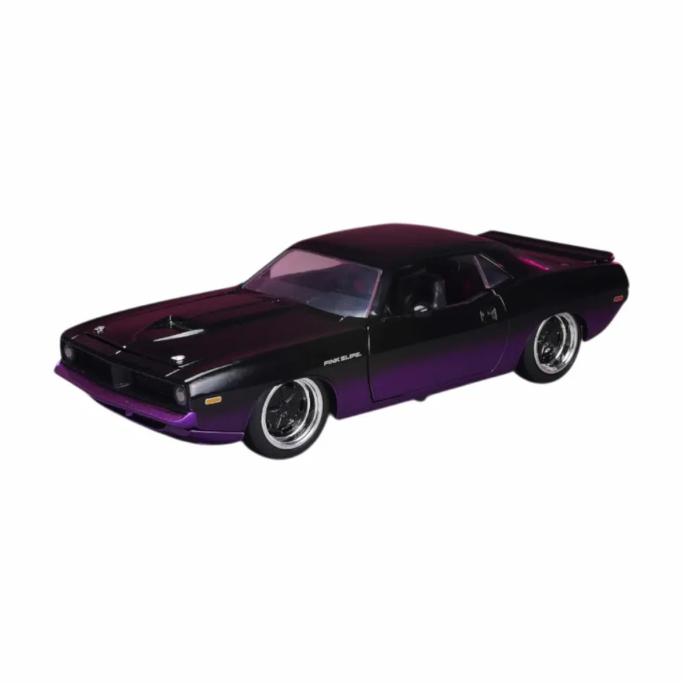 Pink Slips - Black/Pink 1973 Plymouth Barracuda 1/24th Scale Die-Cast Vehicle Replica