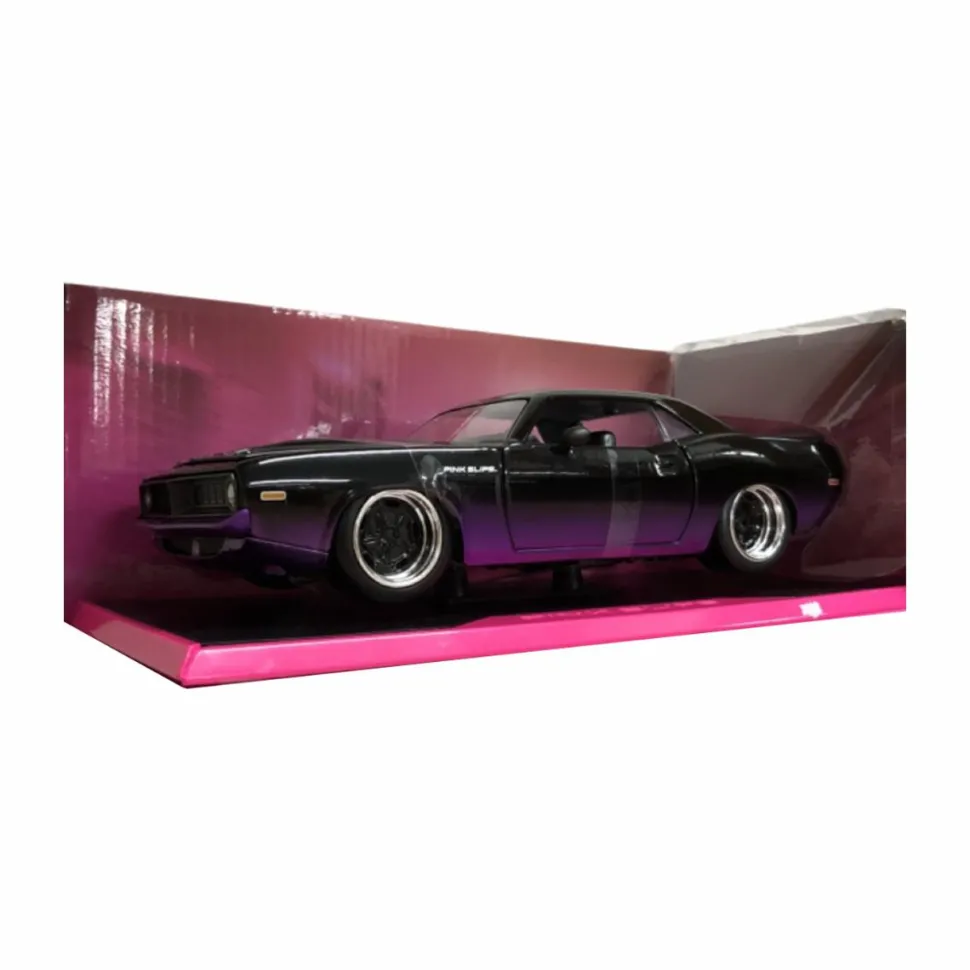 Pink Slips - Black/Pink 1973 Plymouth Barracuda 1/24th Scale Die-Cast Vehicle Replica