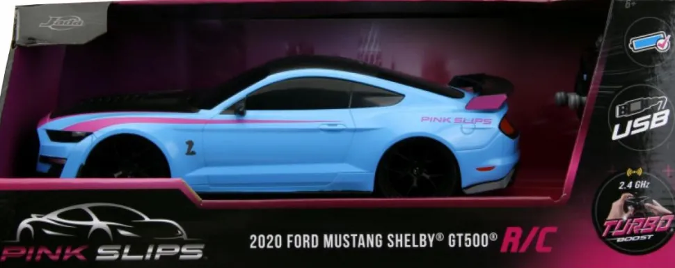 Pink Slips - Blue 2020 Ford Mustang Shelby GT500 1/16th Scale R/C Remote Control Vehicle Replica