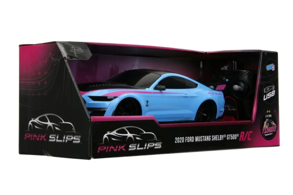 Pink Slips - Blue 2020 Ford Mustang Shelby GT500 1/16th Scale R/C Remote Control Vehicle Replica