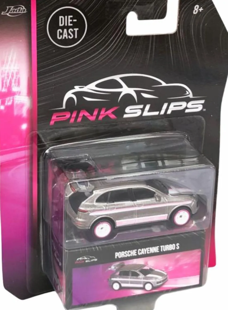 Pink Slips - Grey Porsche Cayenne Turbo S 1/64th Scale Die-Cast Vehicle Replica