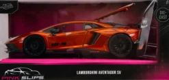 Pink Slips - Orange Lamborghini Aventador SV 1/24th Die-Cast Vehicle Replica