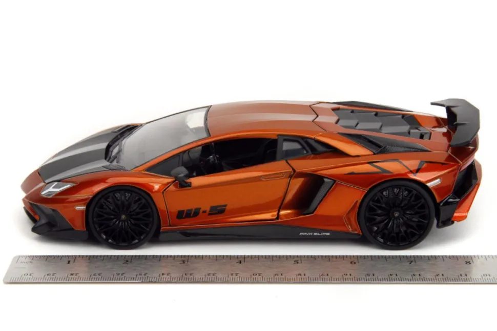 Pink Slips - Orange Lamborghini Aventador SV 1/24th Die-Cast Vehicle Replica