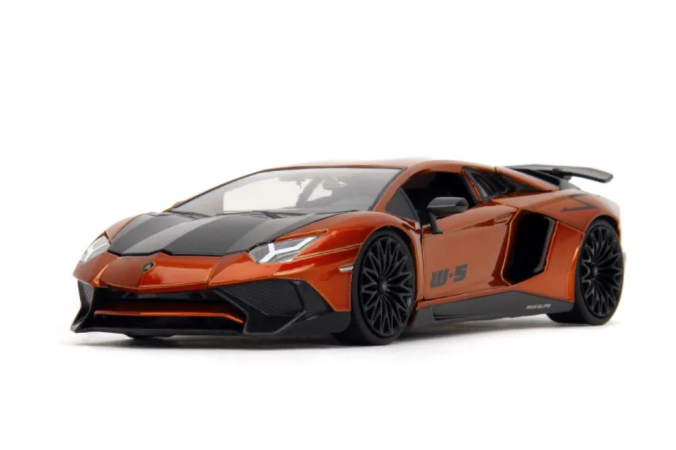 Pink Slips - Orange Lamborghini Aventador SV 1/24th Die-Cast Vehicle Replica
