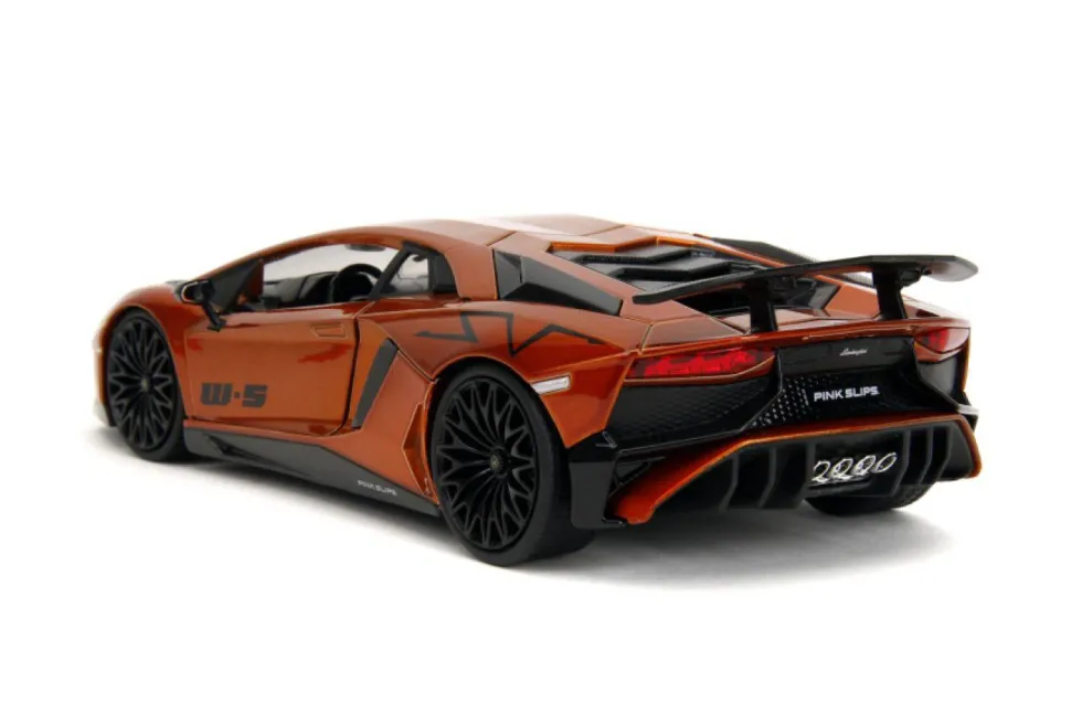 Pink Slips - Orange Lamborghini Aventador SV 1/24th Die-Cast Vehicle Replica