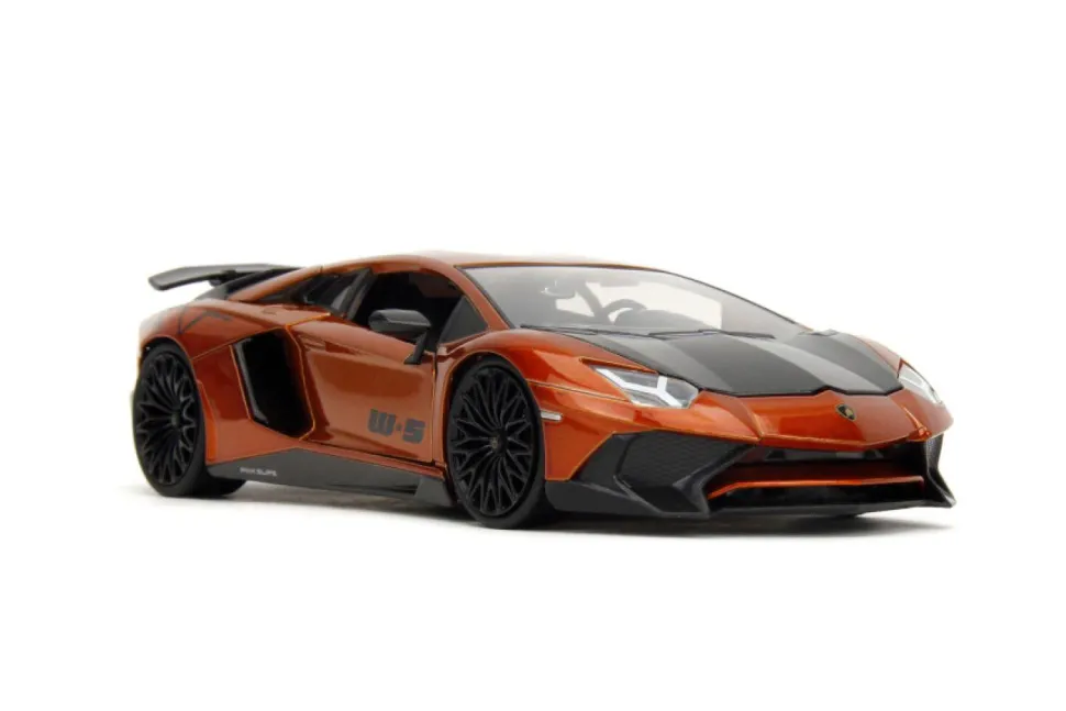 Pink Slips - Orange Lamborghini Aventador SV 1/24th Die-Cast Vehicle Replica