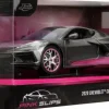 Pink Slips - Pink/Grey 2020 Chevrolet Corvette Stingray 1/24th Scale Die-Cast Vehicle Replica