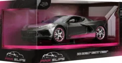 Pink Slips - Pink/Grey 2020 Chevrolet Corvette Stingray 1/24th Scale Die-Cast Vehicle Replica