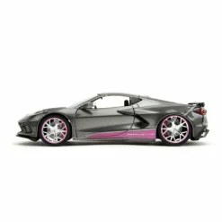 Pink Slips - Pink/Grey 2020 Chevrolet Corvette Stingray 1/24th Scale Die-Cast Vehicle Replica