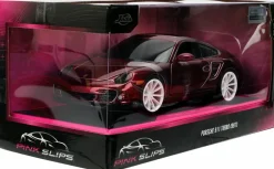 Pink Slips - Porsche 911 Turbo (997) (Dark Red) 1/24th Scale Die-Cast Vehicle Replica