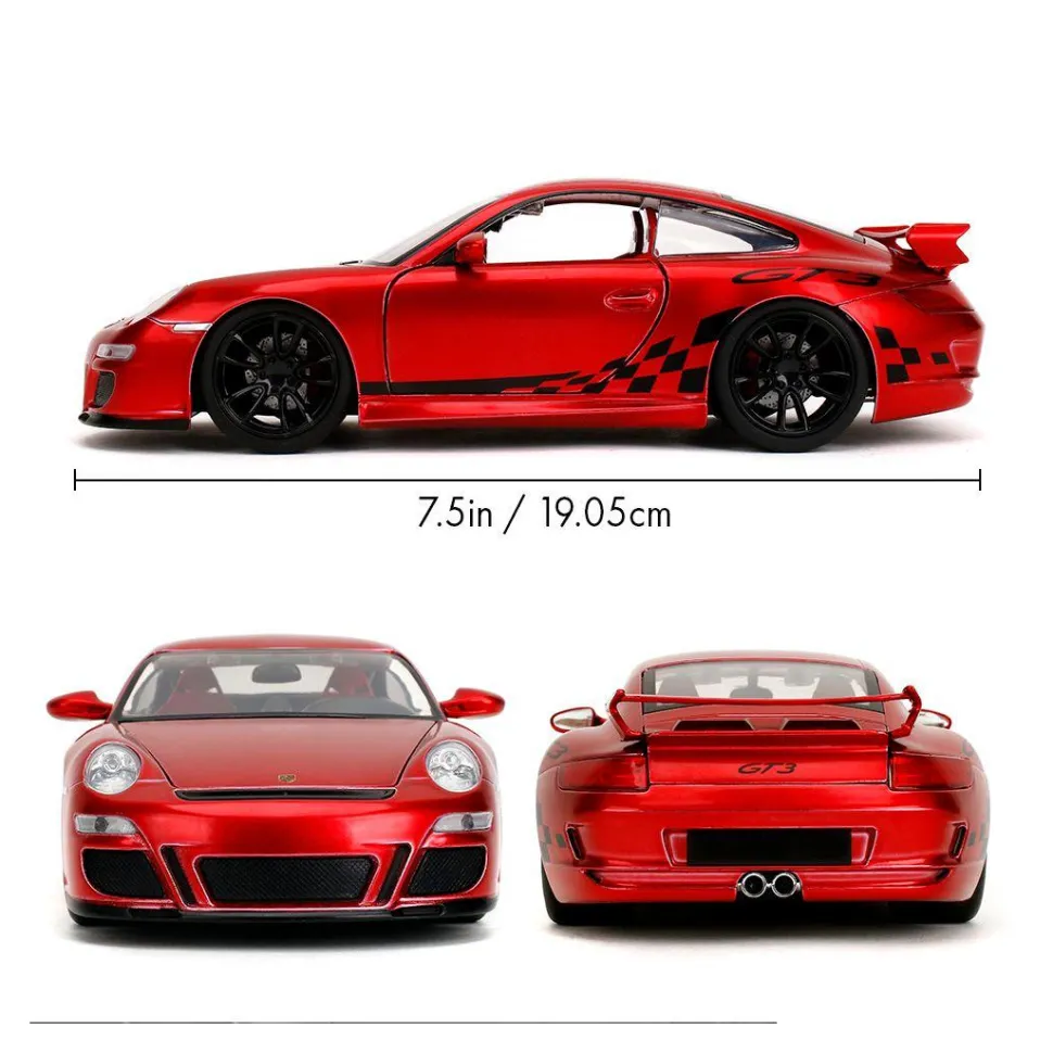 Pink Slips - Porsche 911 Turbo (997) (Red) 1/24th Scale Die-Cast Vehicle Replica