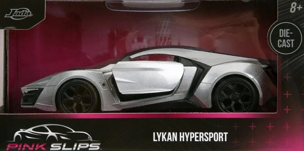 Pink Slips - Silver Lykan Hypersport 1/32 Scale Die-Cast Vehicle Replica