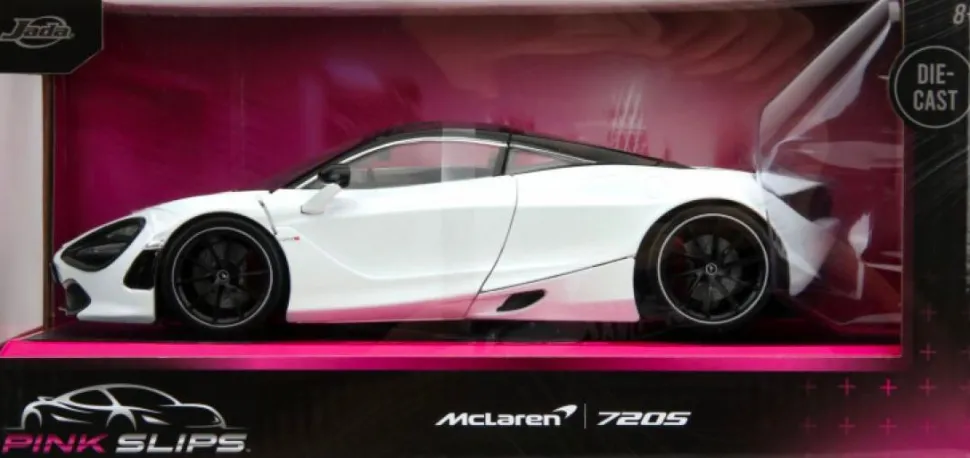 Pink Slips - White McLaren 720S 1/24th Scale Die-Cast Vehicle Replica
