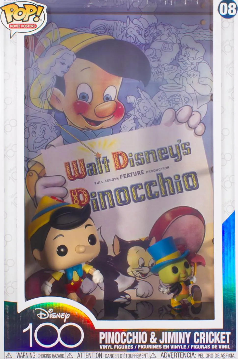 Pinocchio (1940) - Pinocchio & Jiminy Cricket Pop! Movie Poster Vinyl Figure