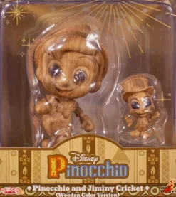 Pinocchio (1940) - Pinocchio and Jiminy Cricket Wooden Color Version Cosbaby (S) Hot Toys Figure 2-Pack