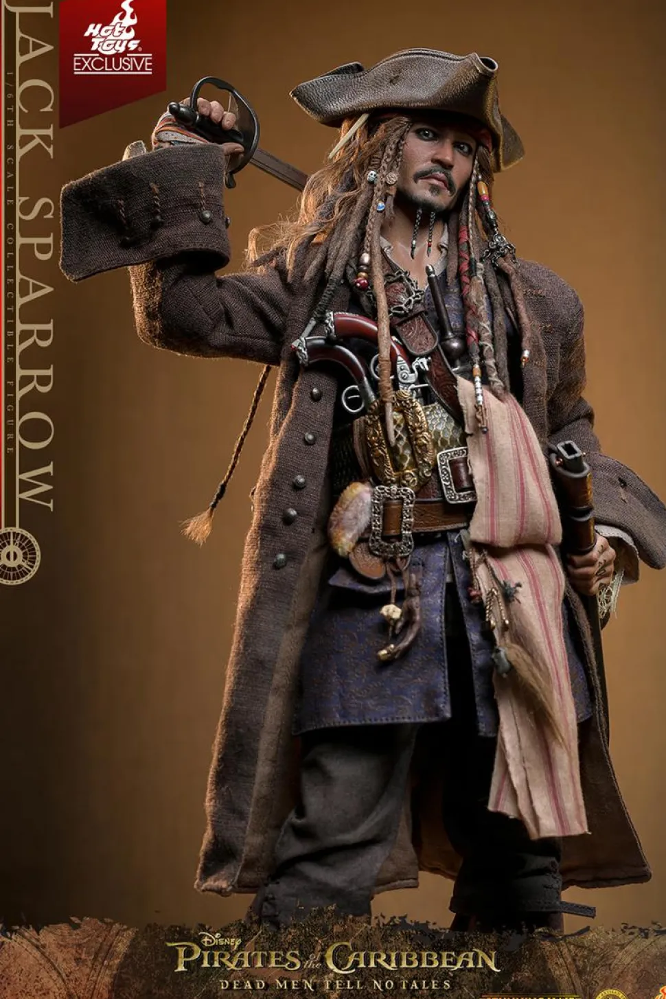 Pirates of the Caribbean: Dead Men Tell No Tales - Jack Sparrow (Artisan Edition) Deluxe 1/6th Scale Hot Toys Action Figure