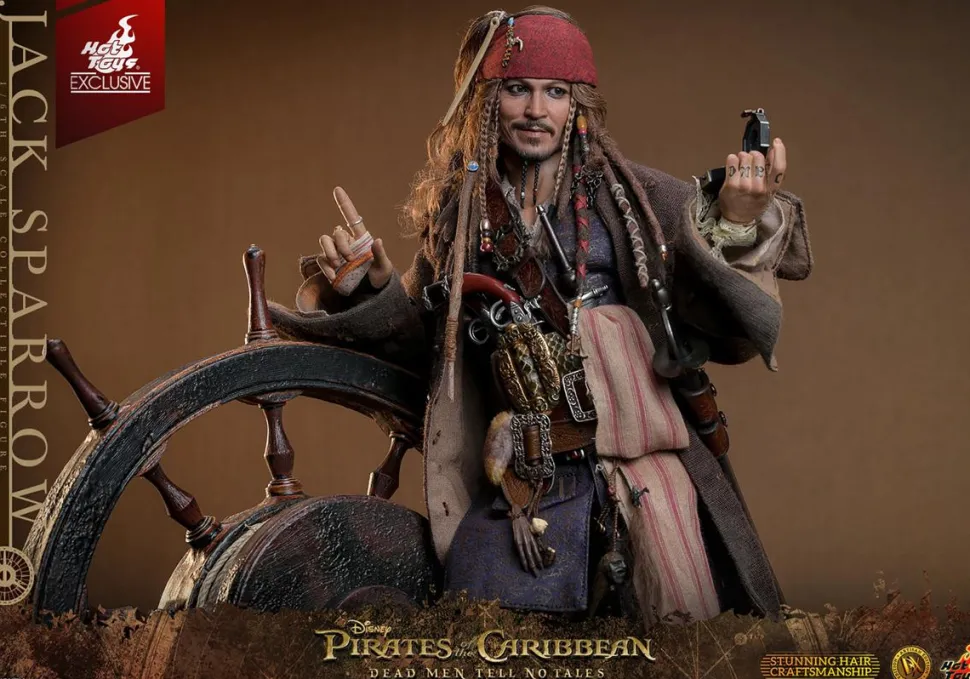 Pirates of the Caribbean: Dead Men Tell No Tales - Jack Sparrow (Artisan Edition) Deluxe 1/6th Scale Hot Toys Action Figure