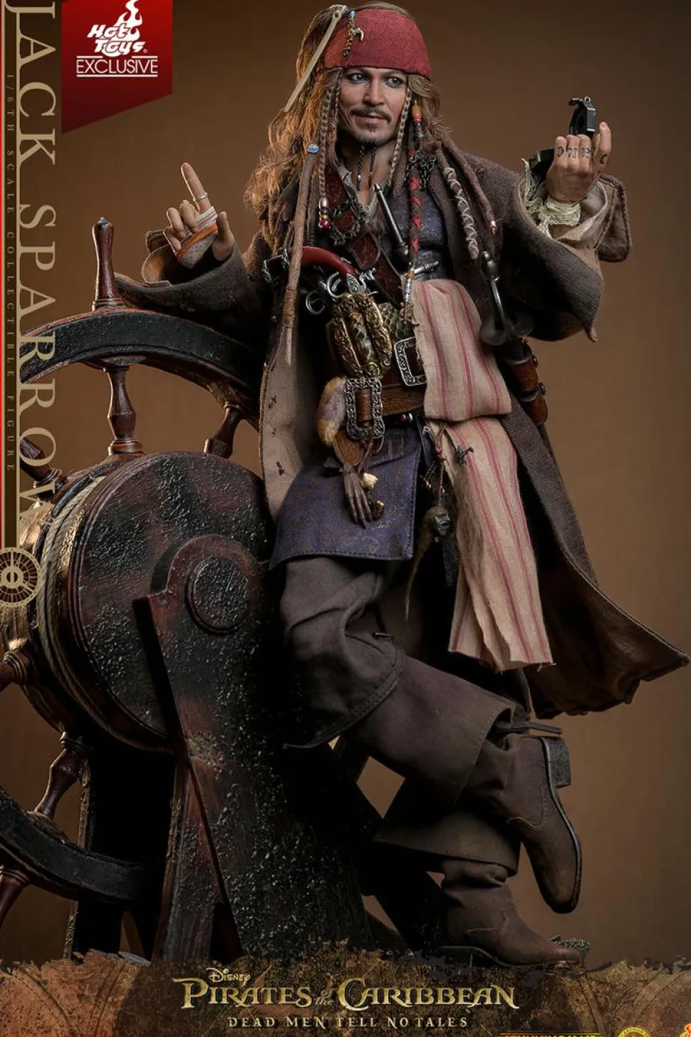 Pirates of the Caribbean: Dead Men Tell No Tales - Jack Sparrow (Artisan Edition) Deluxe 1/6th Scale Hot Toys Action Figure