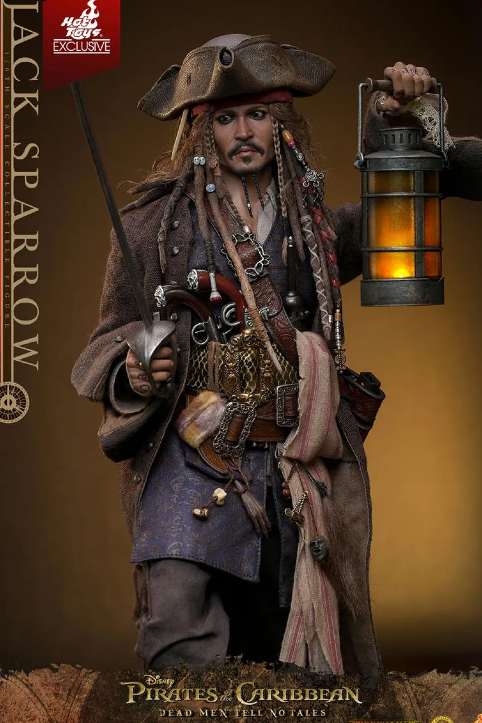 Pirates of the Caribbean: Dead Men Tell No Tales - Jack Sparrow (Artisan Edition) Deluxe 1/6th Scale Hot Toys Action Figure
