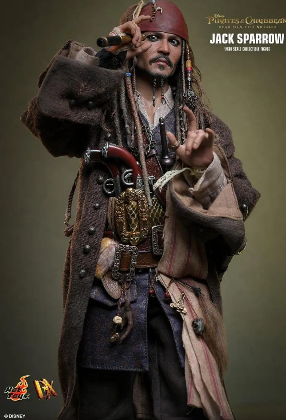 Pirates of the Caribbean: Dead Men Tell No Tales - Jack Sparrow 1/6th Scale Hot Toys Action Figure
