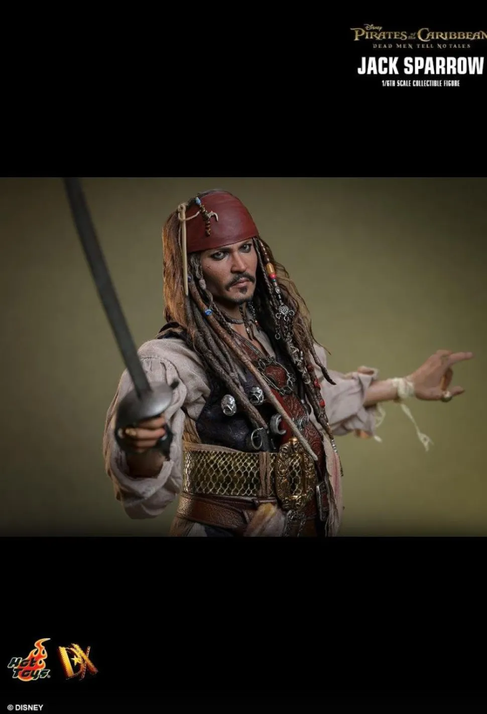 Pirates of the Caribbean: Dead Men Tell No Tales - Jack Sparrow 1/6th Scale Hot Toys Action Figure