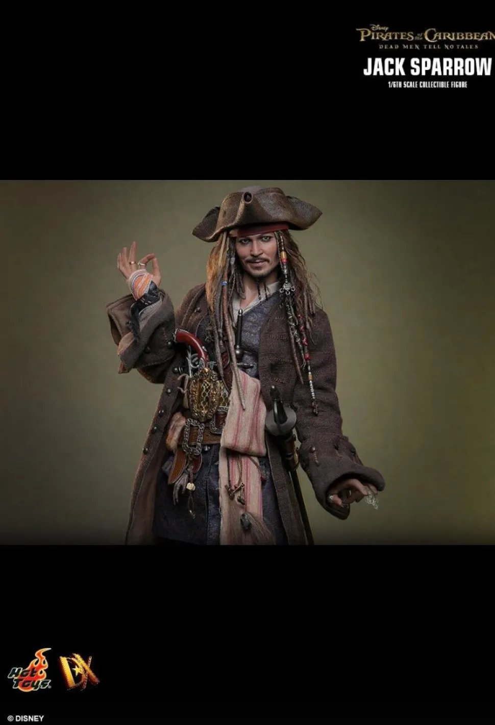 Pirates of the Caribbean: Dead Men Tell No Tales - Jack Sparrow 1/6th Scale Hot Toys Action Figure