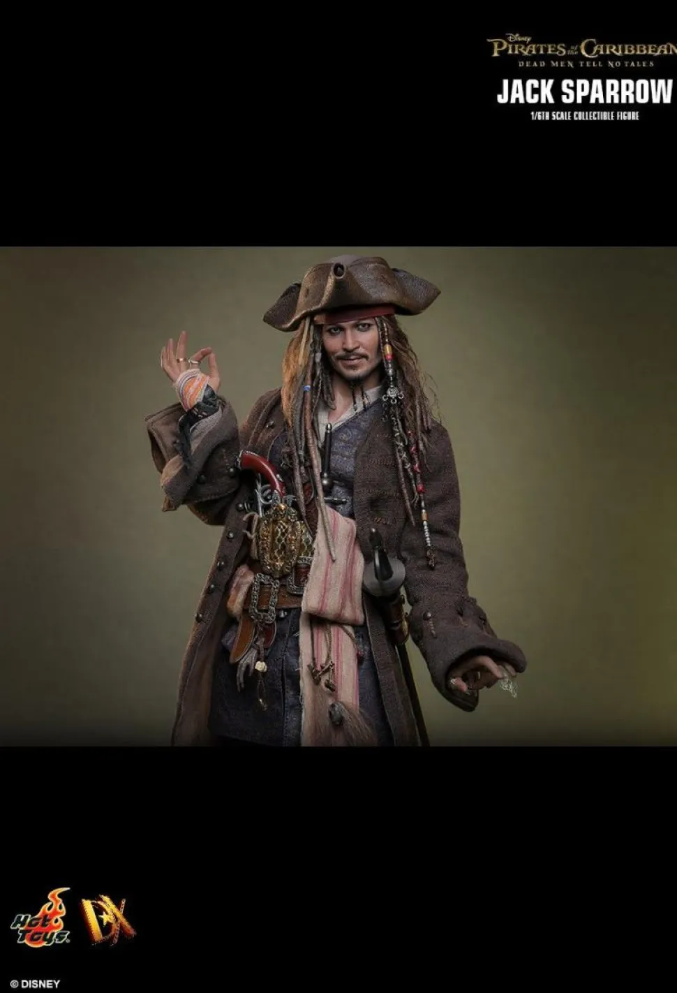 Pirates of the Caribbean: Dead Men Tell No Tales - Jack Sparrow 1/6th Scale Hot Toys Action Figure