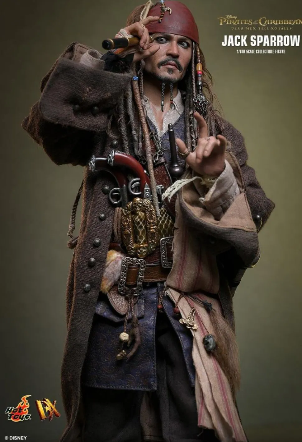 Pirates of the Caribbean: Dead Men Tell No Tales - Jack Sparrow 1/6th Scale Hot Toys Action Figure
