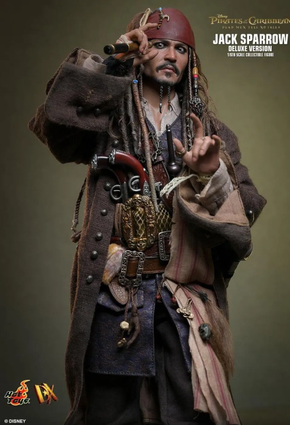 Pirates of the Caribbean: Dead Men Tell No Tales - Jack Sparrow Deluxe 1/6th Scale Hot Toys Action Figure