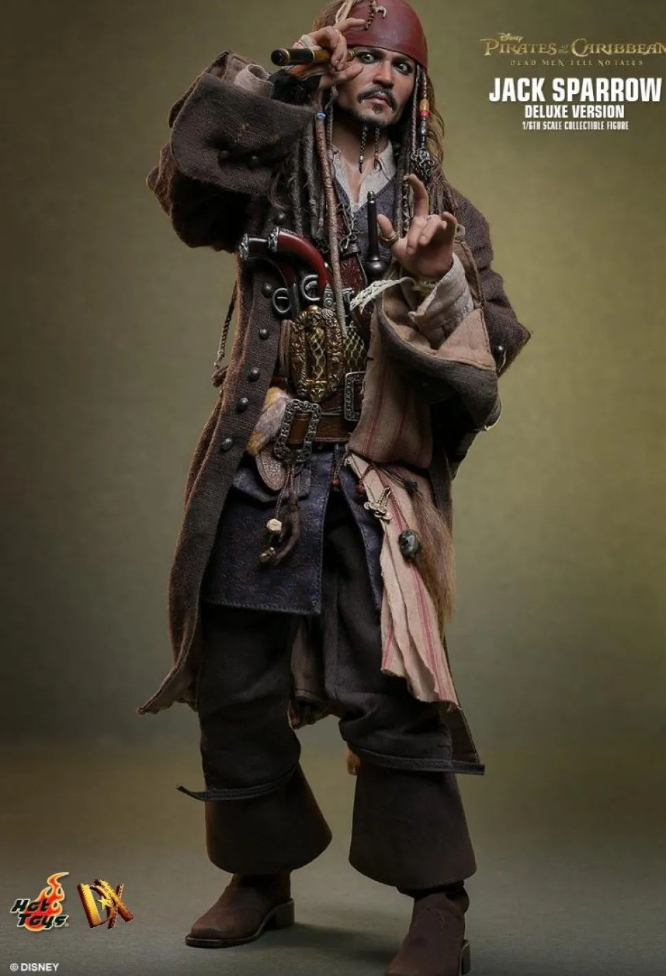 Pirates of the Caribbean: Dead Men Tell No Tales - Jack Sparrow Deluxe 1/6th Scale Hot Toys Action Figure