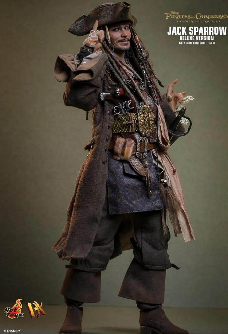 Pirates of the Caribbean: Dead Men Tell No Tales - Jack Sparrow Deluxe 1/6th Scale Hot Toys Action Figure