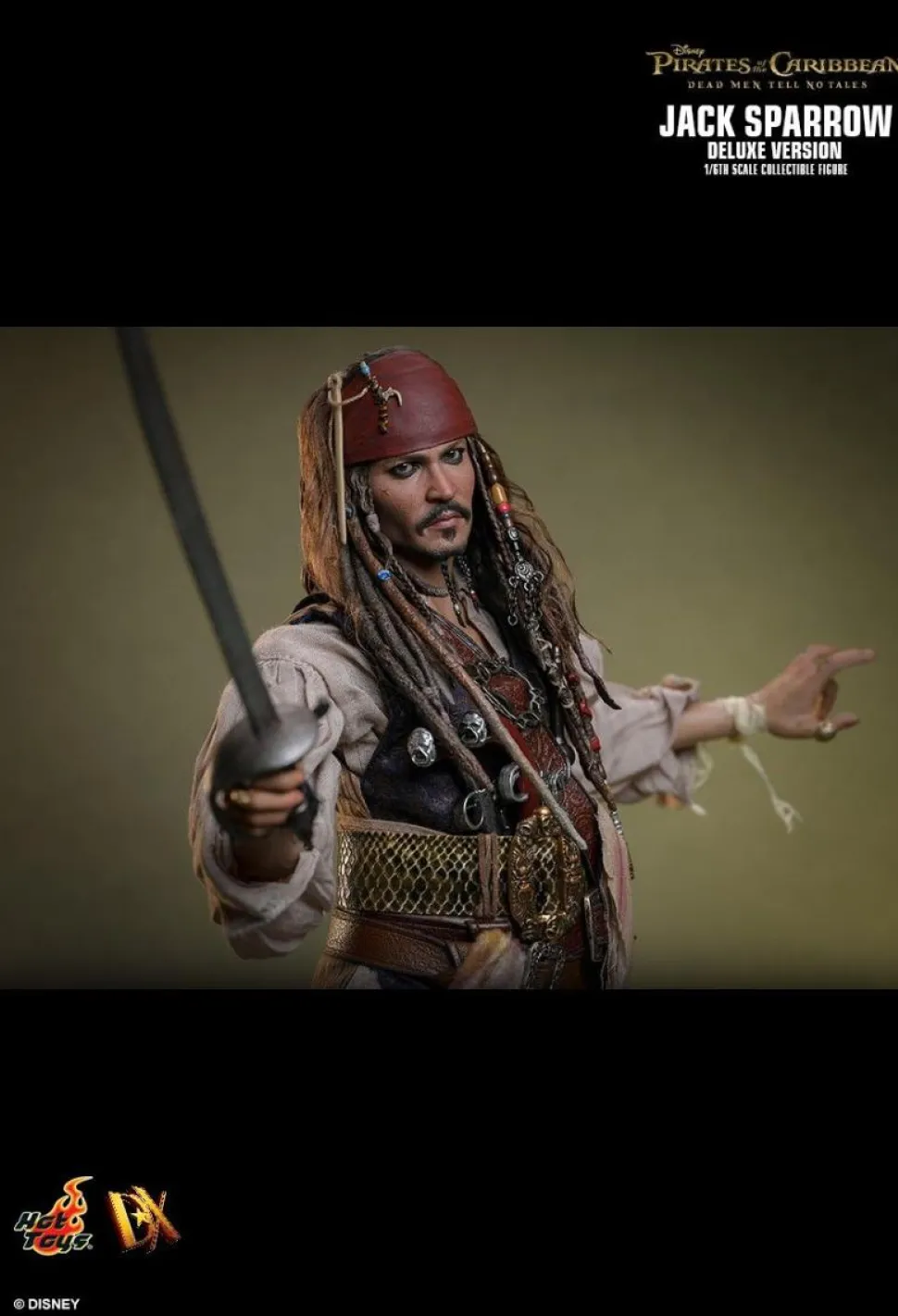 Pirates of the Caribbean: Dead Men Tell No Tales - Jack Sparrow Deluxe 1/6th Scale Hot Toys Action Figure