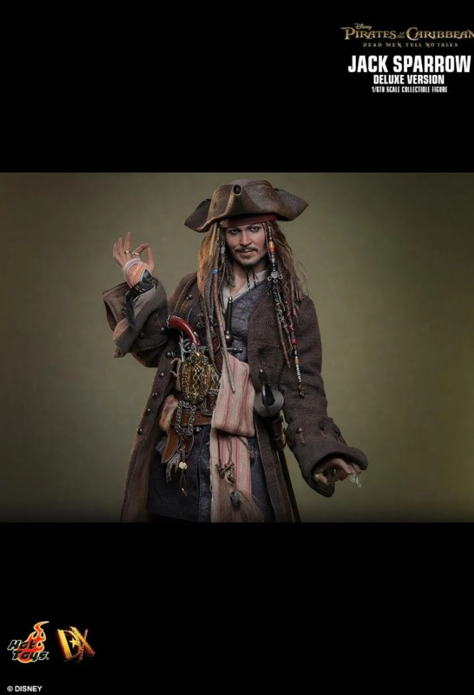 Pirates of the Caribbean: Dead Men Tell No Tales - Jack Sparrow Deluxe 1/6th Scale Hot Toys Action Figure