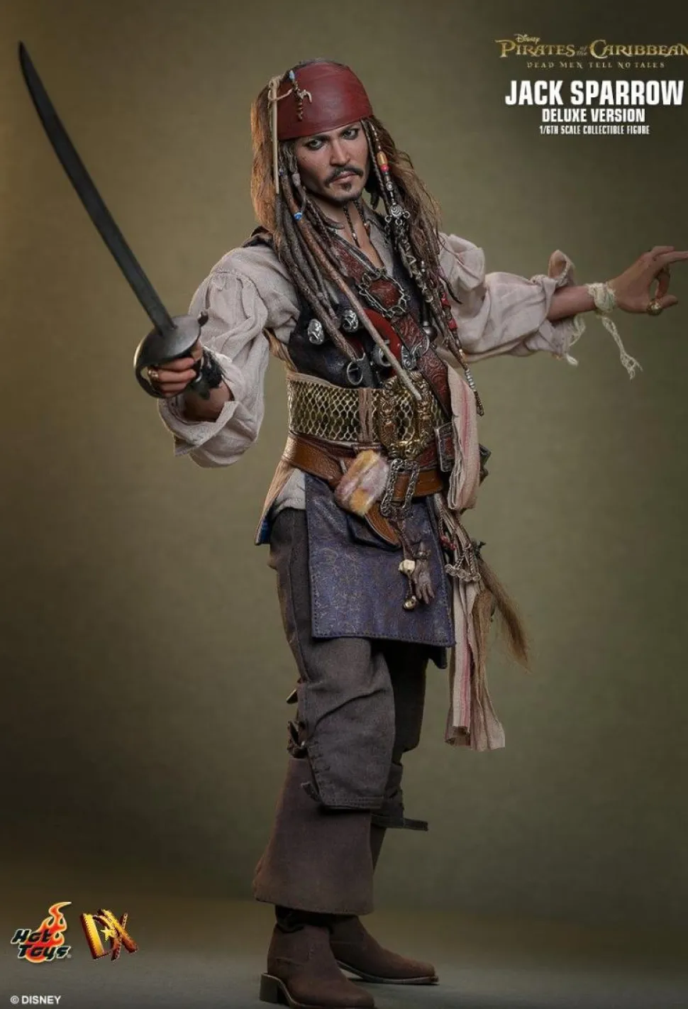 Pirates of the Caribbean: Dead Men Tell No Tales - Jack Sparrow Deluxe 1/6th Scale Hot Toys Action Figure