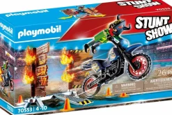 Playmobil: Stunt Show - Motorcross with Fiery Wall (70553)