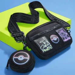 Pokemon - Pikachu & Mewtwo Glow in the Dark 5" Nylon Sling Bag with Coin Purse