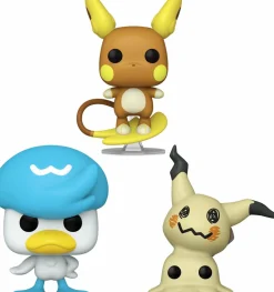 Pokemon - Alolan Raichu, Mimikyu & Quaxly Pop! Vinyl Bundle (Set of 3)