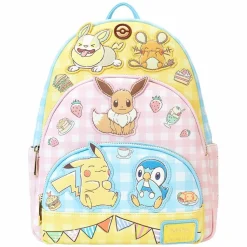 Pokemon - Cafe Triple Pocket 12" Faux Leather Mini Backpack