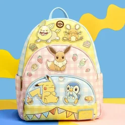 Pokemon - Cafe Triple Pocket 12" Faux Leather Mini Backpack