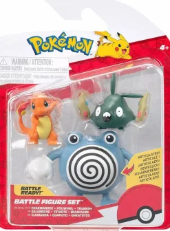 Pokemon - Charmander + Poliwhirl + Trubbish Battle Figure Set