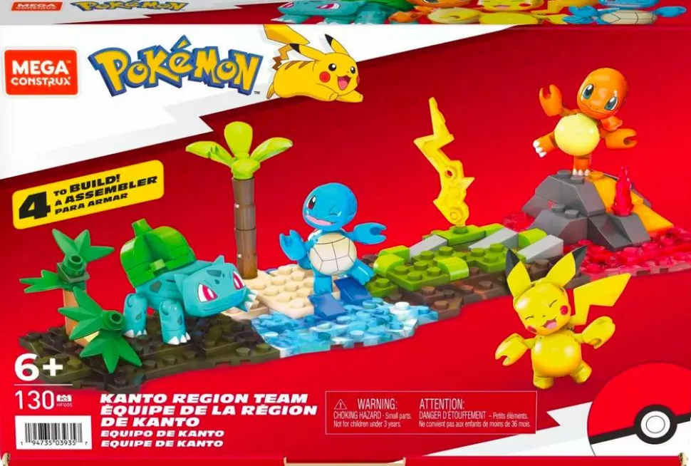 Pokemon - Kanto Region Team Mega Construx Construction Set (130 Pieces)