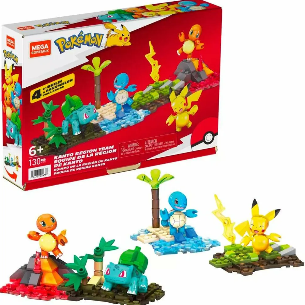 Pokemon - Kanto Region Team Mega Construx Construction Set (130 Pieces)
