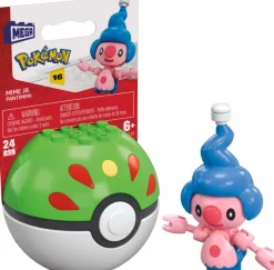 Pokemon - Mime Jr. Pokeball Mega Construx Construction Set Mini Figure (24 Pieces)