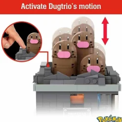 Pokemon - Mini Motion Dugtrio Mega Construx Building Block Construction Set (350 Pieces)