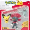 Pokemon - Pichu + Weavile + Machop Battle Figure Set