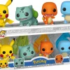 Pokemon - Pikachu, Bulbasaur, Charmander & Squirtle (Starters) Pop! Vinyl 4-Pack
