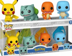 Pokemon - Pikachu, Bulbasaur, Charmander & Squirtle (Starters) Pop! Vinyl 4-Pack