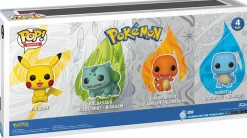 Pokemon - Pikachu, Bulbasaur, Charmander & Squirtle (Starters) Pop! Vinyl 4-Pack